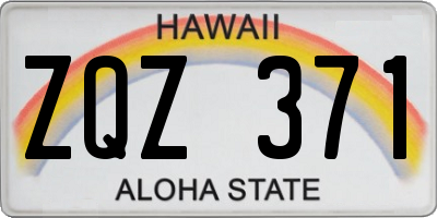 HI license plate ZQZ371