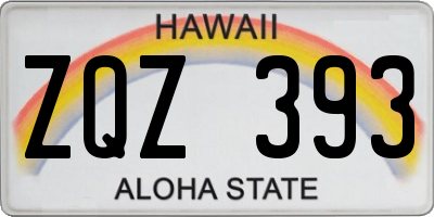 HI license plate ZQZ393