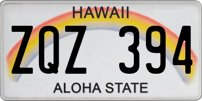 HI license plate ZQZ394