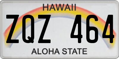 HI license plate ZQZ464