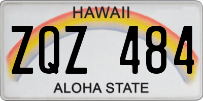HI license plate ZQZ484