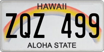 HI license plate ZQZ499