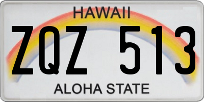 HI license plate ZQZ513