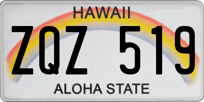 HI license plate ZQZ519