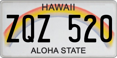 HI license plate ZQZ520