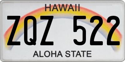 HI license plate ZQZ522