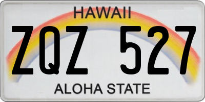 HI license plate ZQZ527