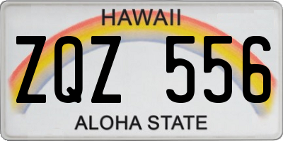 HI license plate ZQZ556