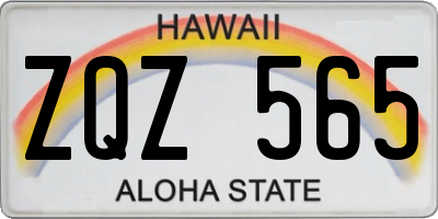 HI license plate ZQZ565