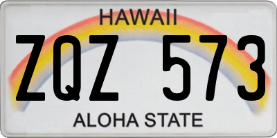 HI license plate ZQZ573