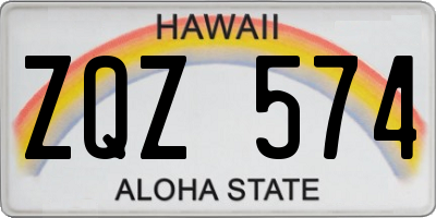 HI license plate ZQZ574