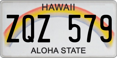 HI license plate ZQZ579