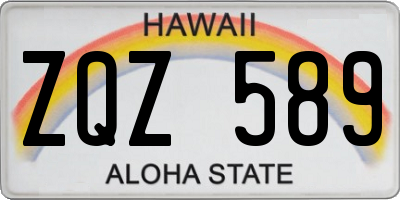 HI license plate ZQZ589