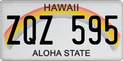 HI license plate ZQZ595