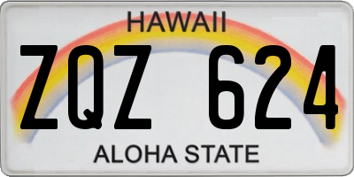 HI license plate ZQZ624