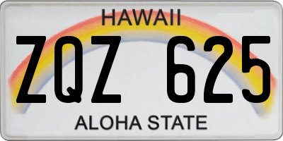 HI license plate ZQZ625