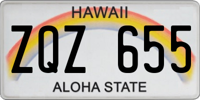 HI license plate ZQZ655