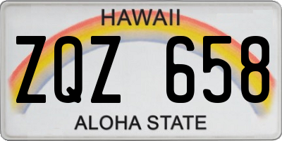HI license plate ZQZ658