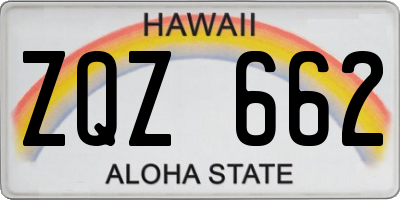 HI license plate ZQZ662