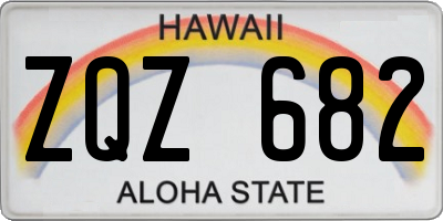 HI license plate ZQZ682
