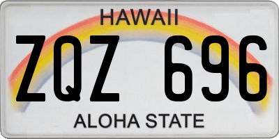 HI license plate ZQZ696