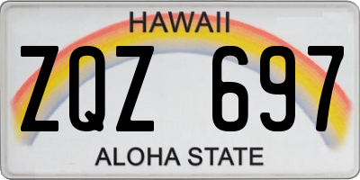 HI license plate ZQZ697