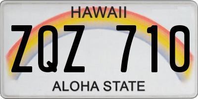 HI license plate ZQZ710