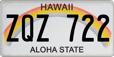 HI license plate ZQZ722