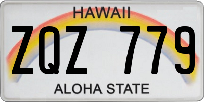 HI license plate ZQZ779