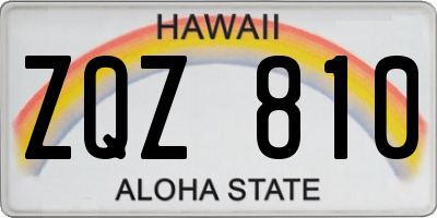 HI license plate ZQZ810