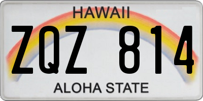 HI license plate ZQZ814