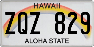 HI license plate ZQZ829