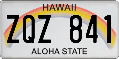 HI license plate ZQZ841