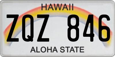 HI license plate ZQZ846