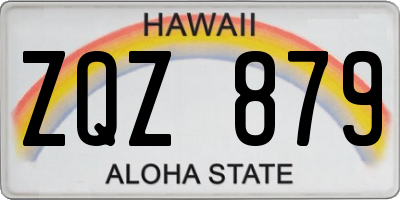 HI license plate ZQZ879