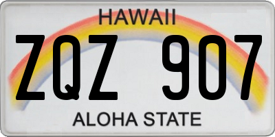 HI license plate ZQZ907