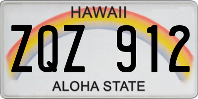 HI license plate ZQZ912