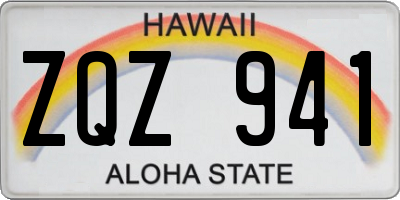 HI license plate ZQZ941