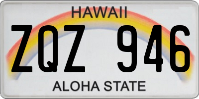 HI license plate ZQZ946