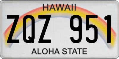 HI license plate ZQZ951