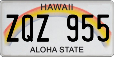 HI license plate ZQZ955