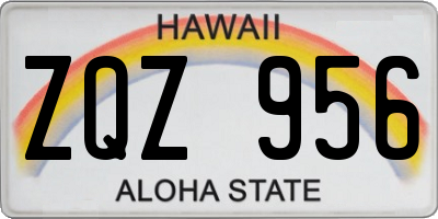 HI license plate ZQZ956