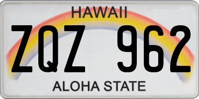 HI license plate ZQZ962