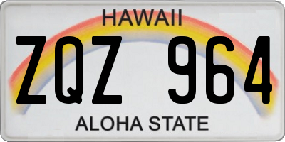 HI license plate ZQZ964