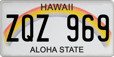 HI license plate ZQZ969