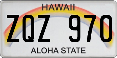 HI license plate ZQZ970