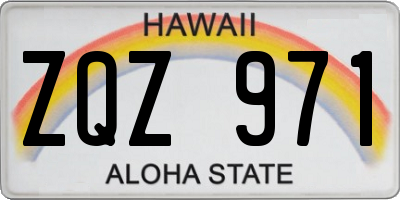 HI license plate ZQZ971