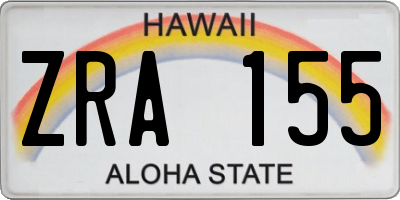 HI license plate ZRA155