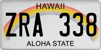 HI license plate ZRA338