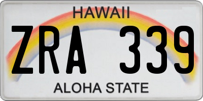 HI license plate ZRA339